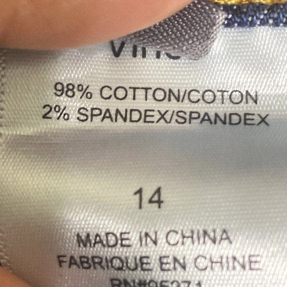 Vince Girl's Blue Medium Wash Mid Rise Straight Leg Denim Jeans Size 14 - Picture 9 of 9